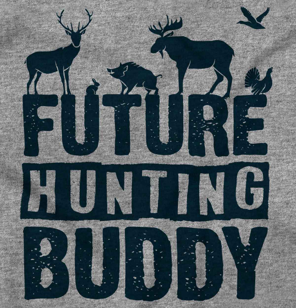 Future Deer Hunting Bud Raglan Romper Bodysuit-Direct To Garment Print-Brisco Baby