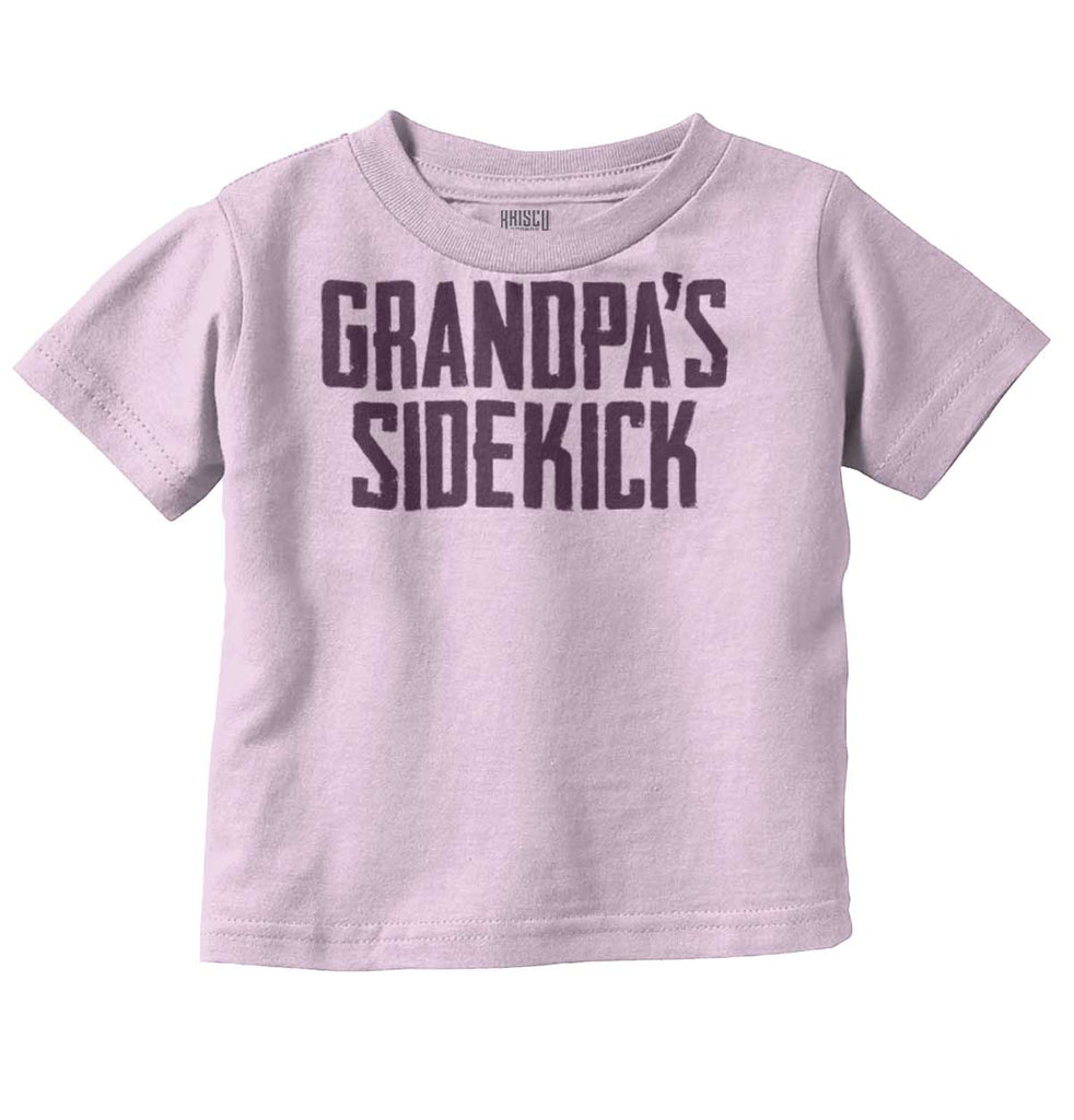 Grandpa's Sidekick Infant Toddler T Shirt-Direct To Garment Print-Brisco Baby