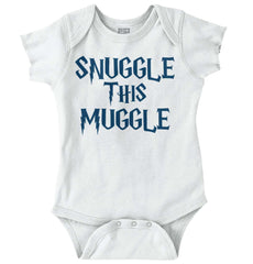 Snuggle This Muggle Romper Bodysuit-Direct To Garment Print-Brisco Baby