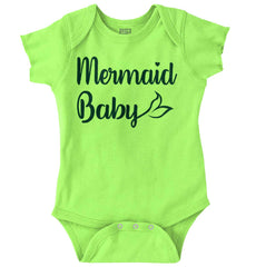 Mermaid Baby Romper Bodysuit-Direct To Garment Print-Brisco Baby