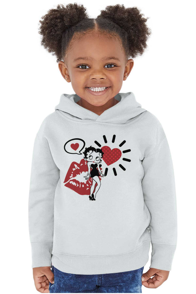 Cartoon Betty Toddler Pullover Hoodie-Direct To Garment Print-Brisco Baby