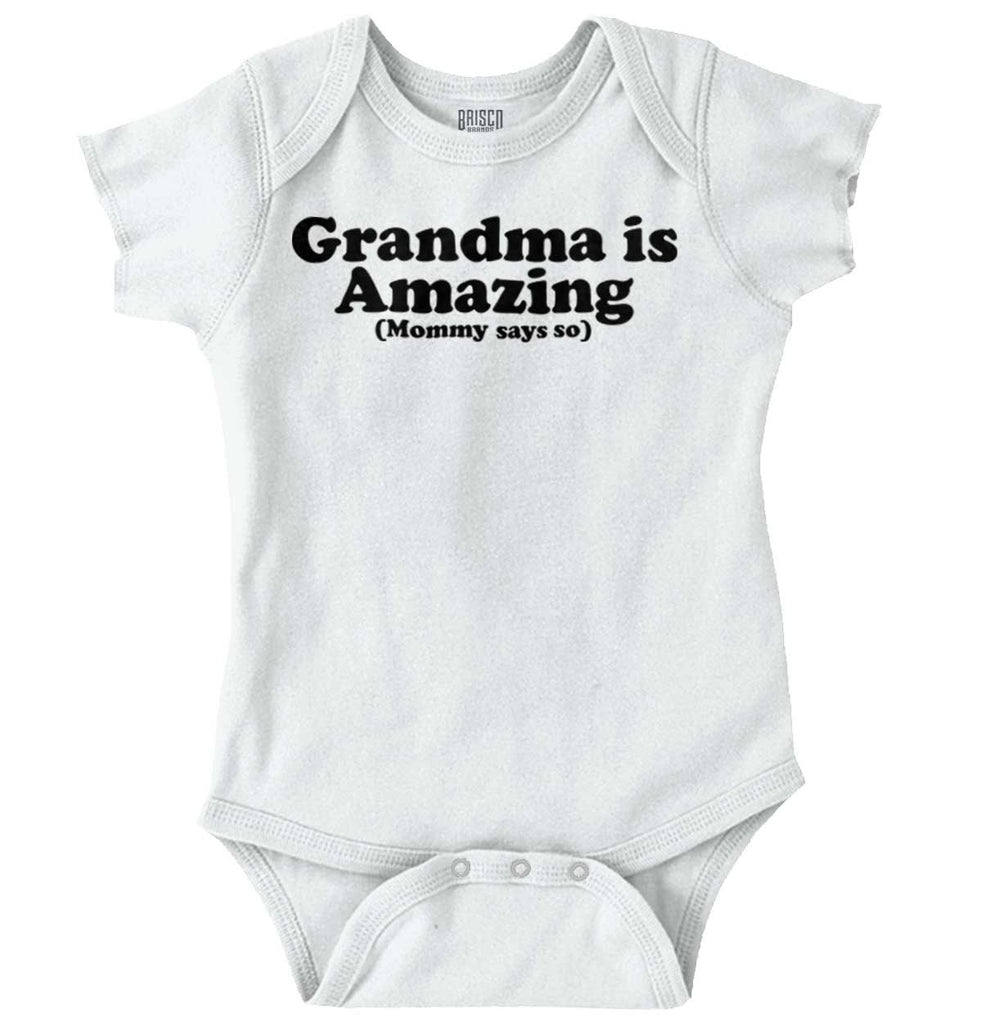 Grandma Amazing Romper Bodysuit-Direct To Garment Print-Brisco Baby