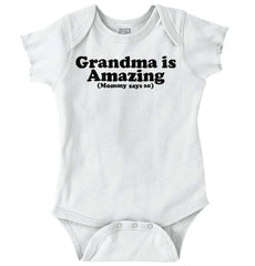 Grandma Amazing Romper Bodysuit-Direct To Garment Print-Brisco Baby