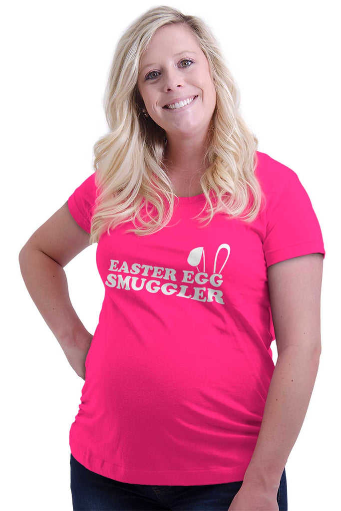 Easter Egg Smuggler Maternity T-Shirt-Direct To Garment Print-Brisco Baby