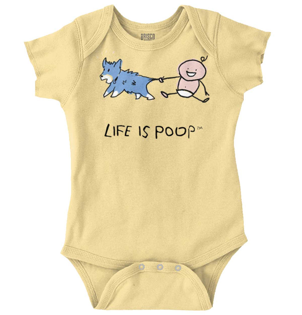 Dog Tail Romper Bodysuit-Direct To Garment Print-Brisco Baby