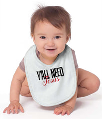 Yall Need Jesus Infant Baby Bib-Direct To Garment Print-Brisco Baby