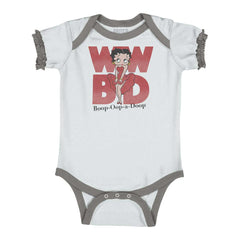 Blowing Dress Baby Ruffled Trim Romper-Direct To Garment Print-Brisco Baby