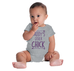 Daddy's Other Chick Romper Bodysuit-Direct To Garment Print-Brisco Baby