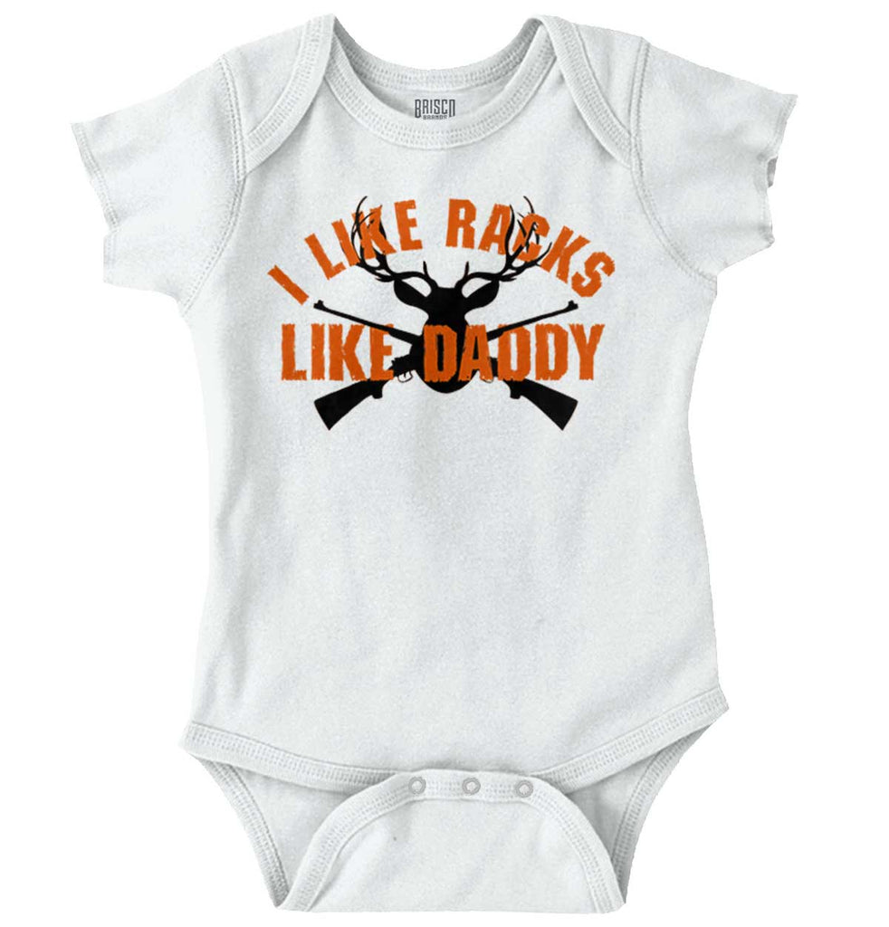 I Like Racks Like Daddy Romper Bodysuit-Direct To Garment Print-Brisco Baby