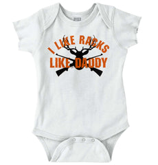 I Like Racks Like Daddy Romper Bodysuit-Direct To Garment Print-Brisco Baby