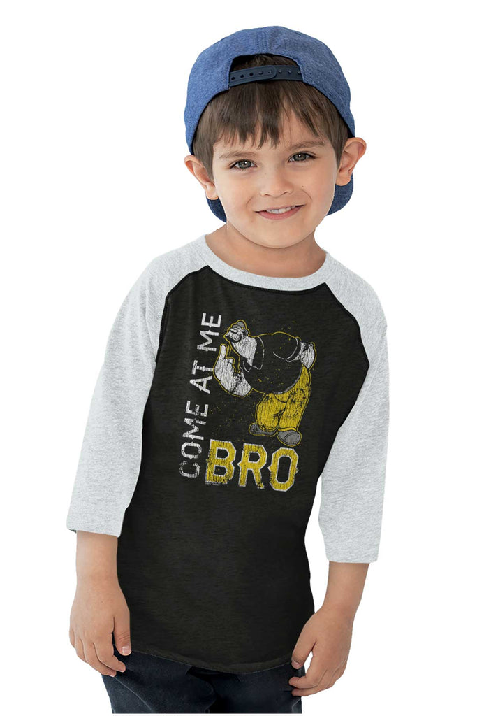 Come At Me Bro Toddler Baseball-Direct To Garment Print-Brisco Baby