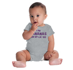 Bananas For Lil Sis Romper Bodysuit-Direct To Garment Print-Brisco Baby