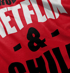 Netflix & Chill Romper Bodysuit-Direct To Garment Print-Brisco Baby