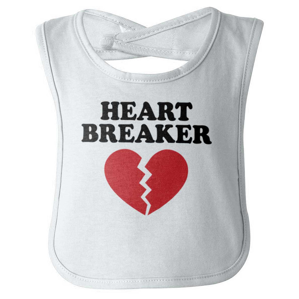 Heart Breaker Infant Baby Bib-Direct To Garment Print-Brisco Baby