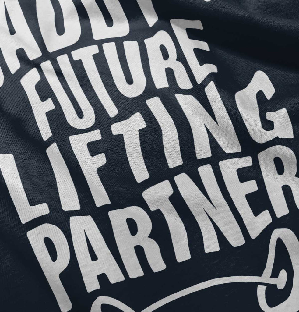 Lifting Partner Ringer Romper Bodysuit-Direct To Garment Print-Brisco Baby