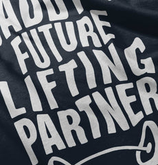 Lifting Partner Ringer Romper Bodysuit-Direct To Garment Print-Brisco Baby