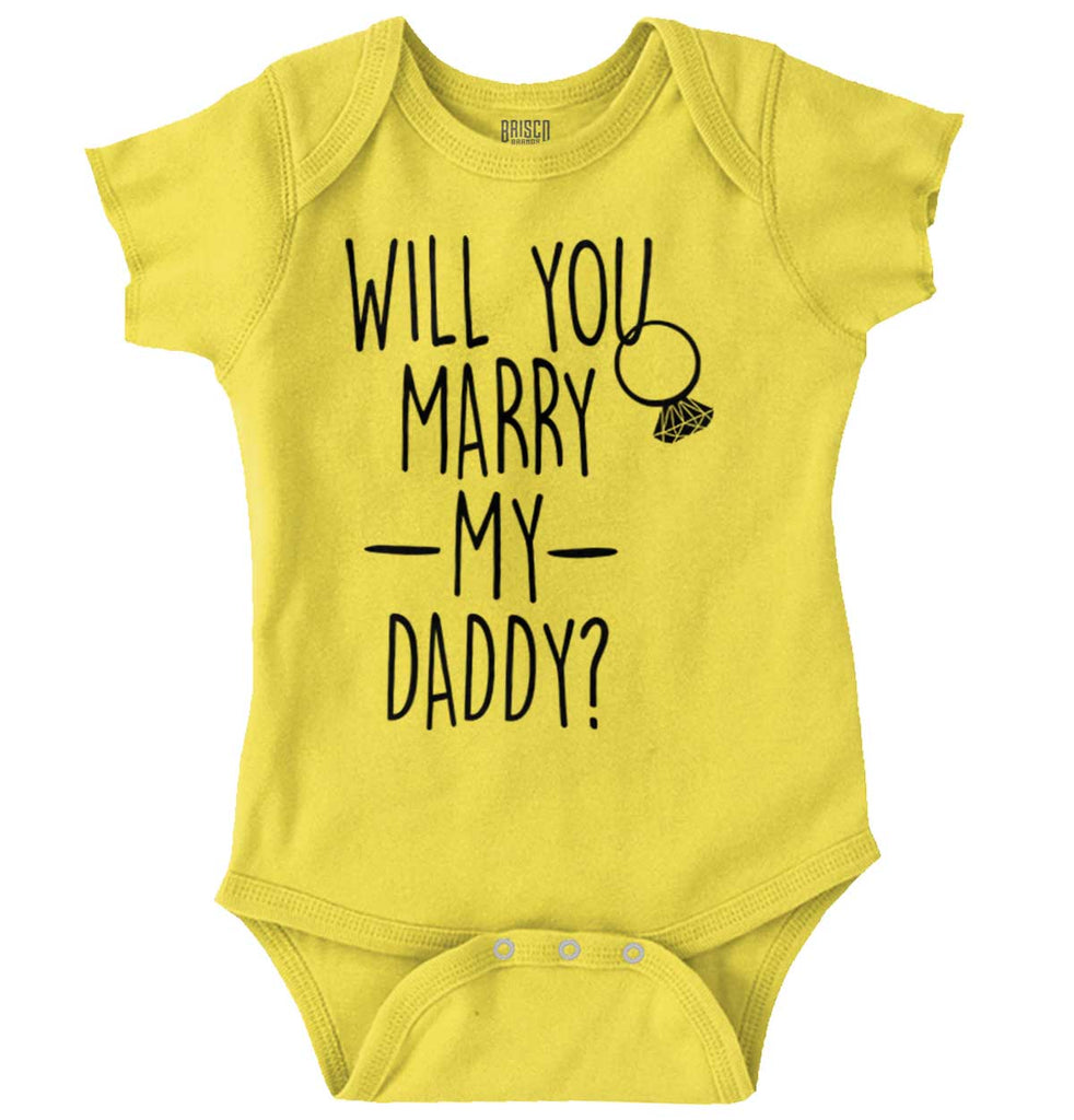 Marry My Daddy Romper Bodysuit-Direct To Garment Print-Brisco Baby