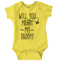 Marry My Daddy Romper Bodysuit-Direct To Garment Print-Brisco Baby