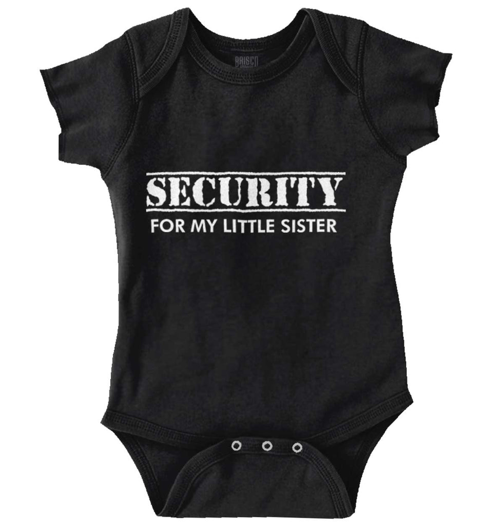 Security For My Little Sister Romper Bodysuit-Direct To Garment Print-Brisco Baby
