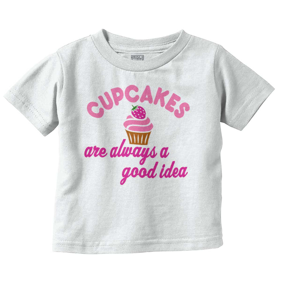 Cupcakes Infant Toddler T Shirt-Direct To Garment Print-Brisco Baby