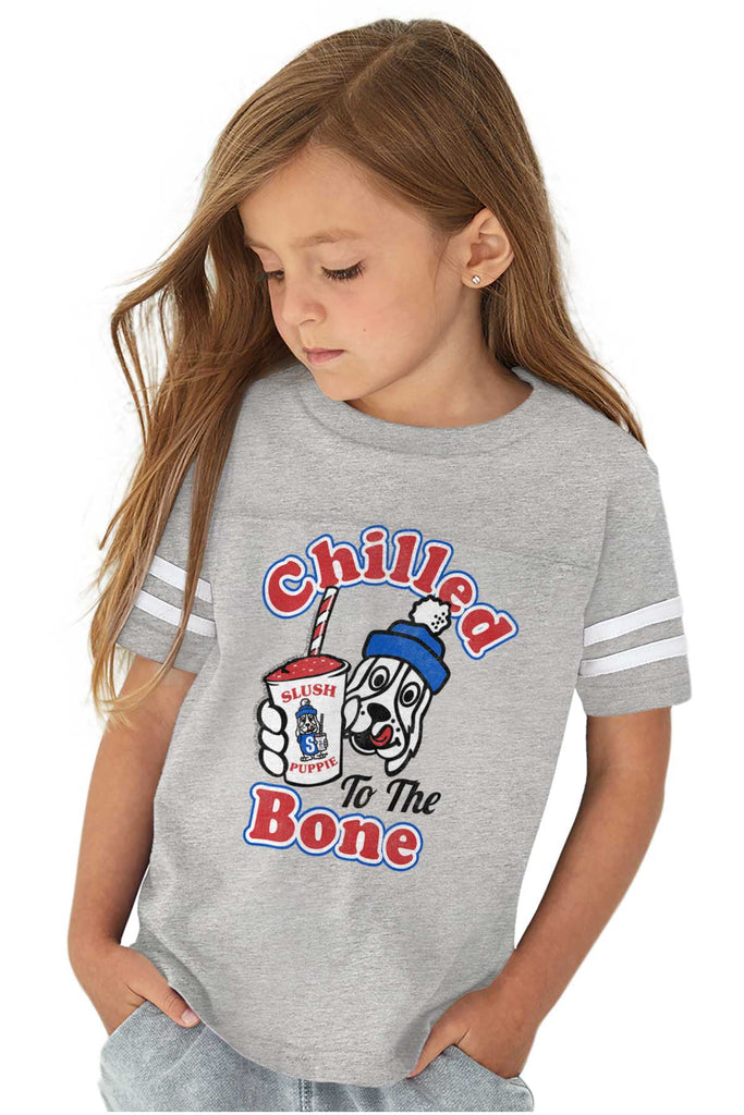 Chilled To The Bone Toddler Football Jersey Tee-Direct To Garment Print-Brisco Baby