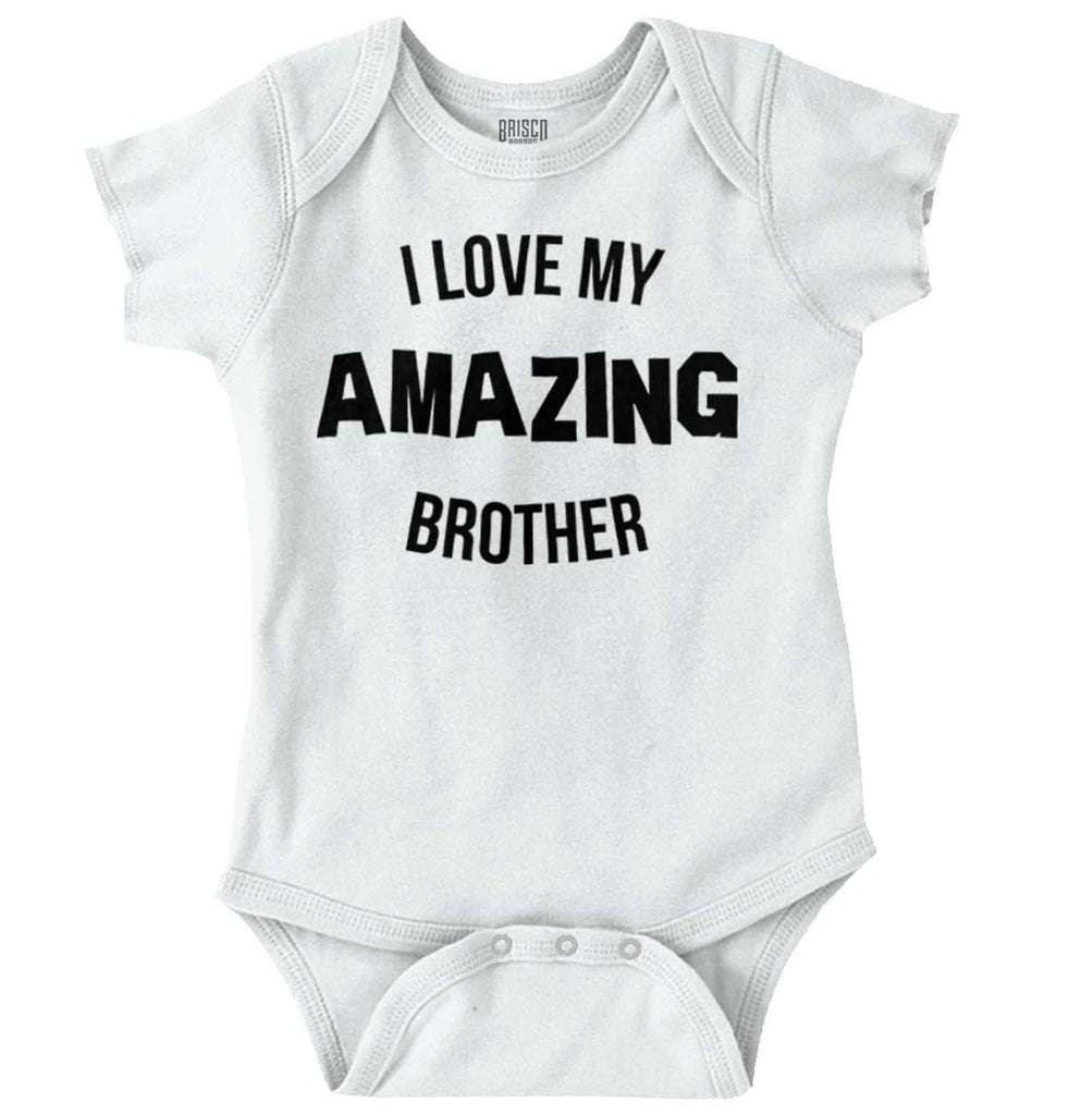 I Love My Amazing Brother Romper Bodysuit-Direct To Garment Print-Brisco Baby