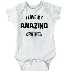 I Love My Amazing Brother Romper Bodysuit-Direct To Garment Print-Brisco Baby