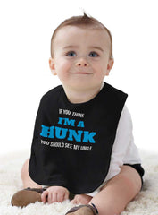 I'm A Hunk Infant Baby Bib-Direct To Garment Print-Brisco Baby
