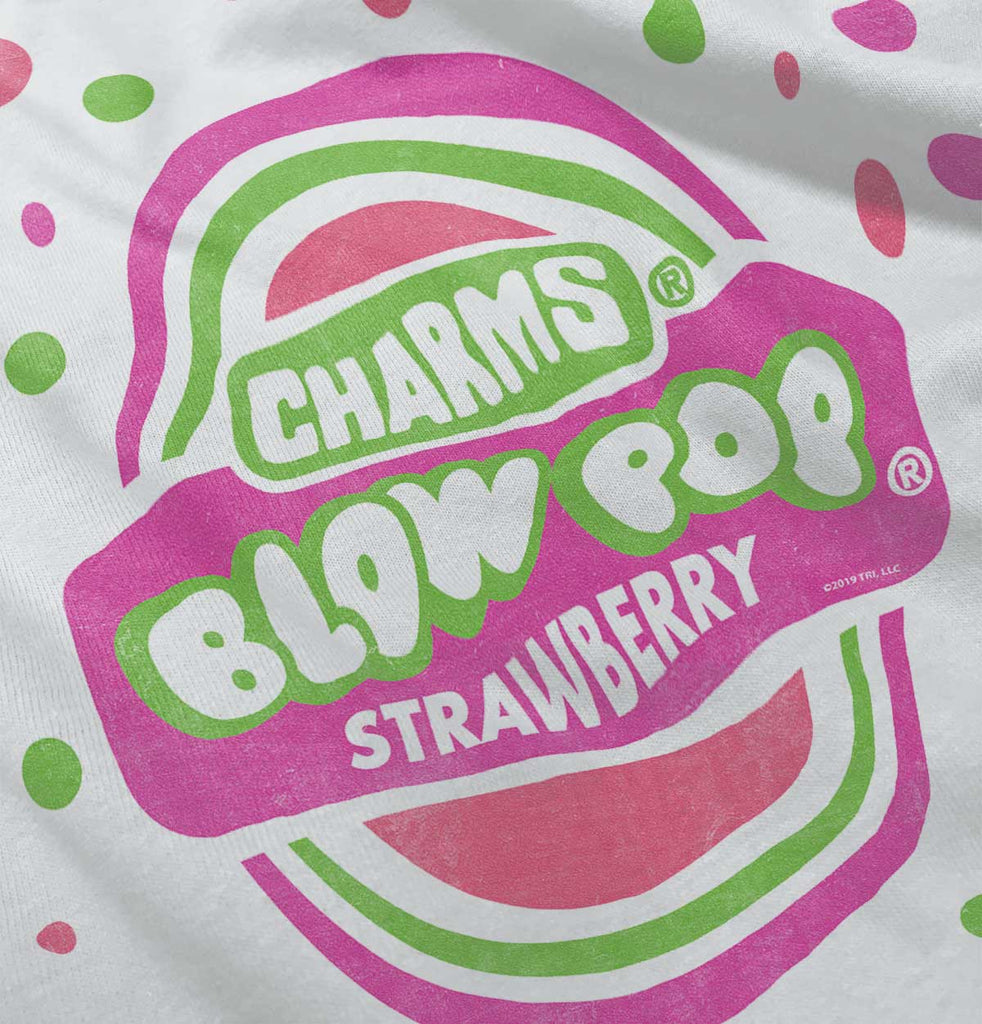 Strawberry Blow Pop Romper Bodysuit-Direct To Garment Print-Brisco Baby