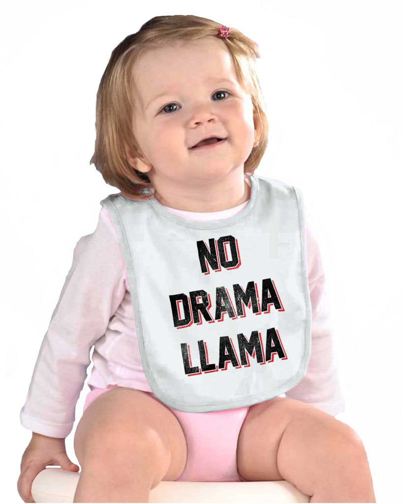 No Drama Infant Baby Bib-Direct To Garment Print-Brisco Baby