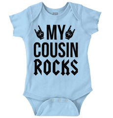 My Cousin Rocks Romper Bodysuit-Direct To Garment Print-Brisco Baby