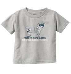 Never Back Down Infant Toddler T Shirt-Direct To Garment Print-Brisco Baby