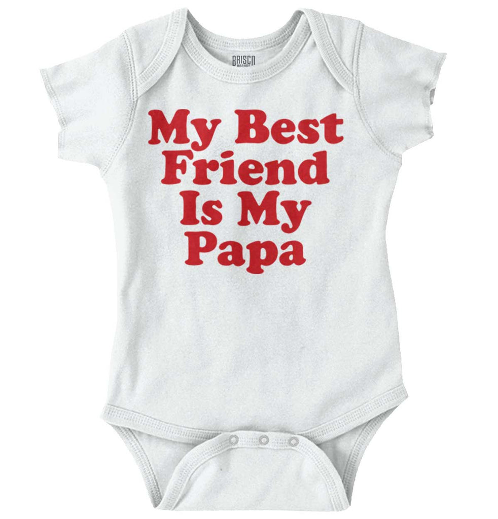 Best Friend Is Papa Romper Bodysuit-Direct To Garment Print-Brisco Baby