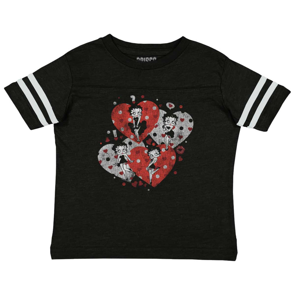 Betty Love Toddler Football Jersey Tee-Direct To Garment Print-Brisco Baby