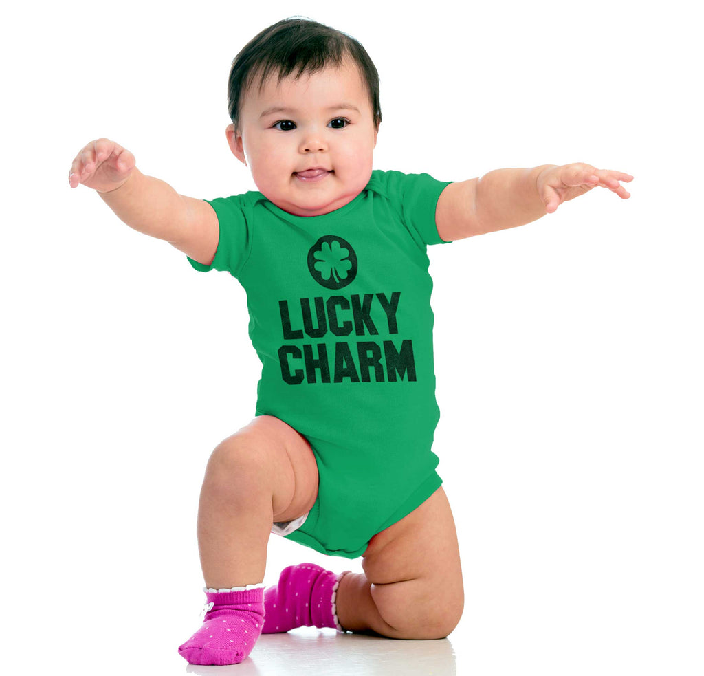 Lucky Charm Romper Bodysuit-Direct To Garment Print-Brisco Baby