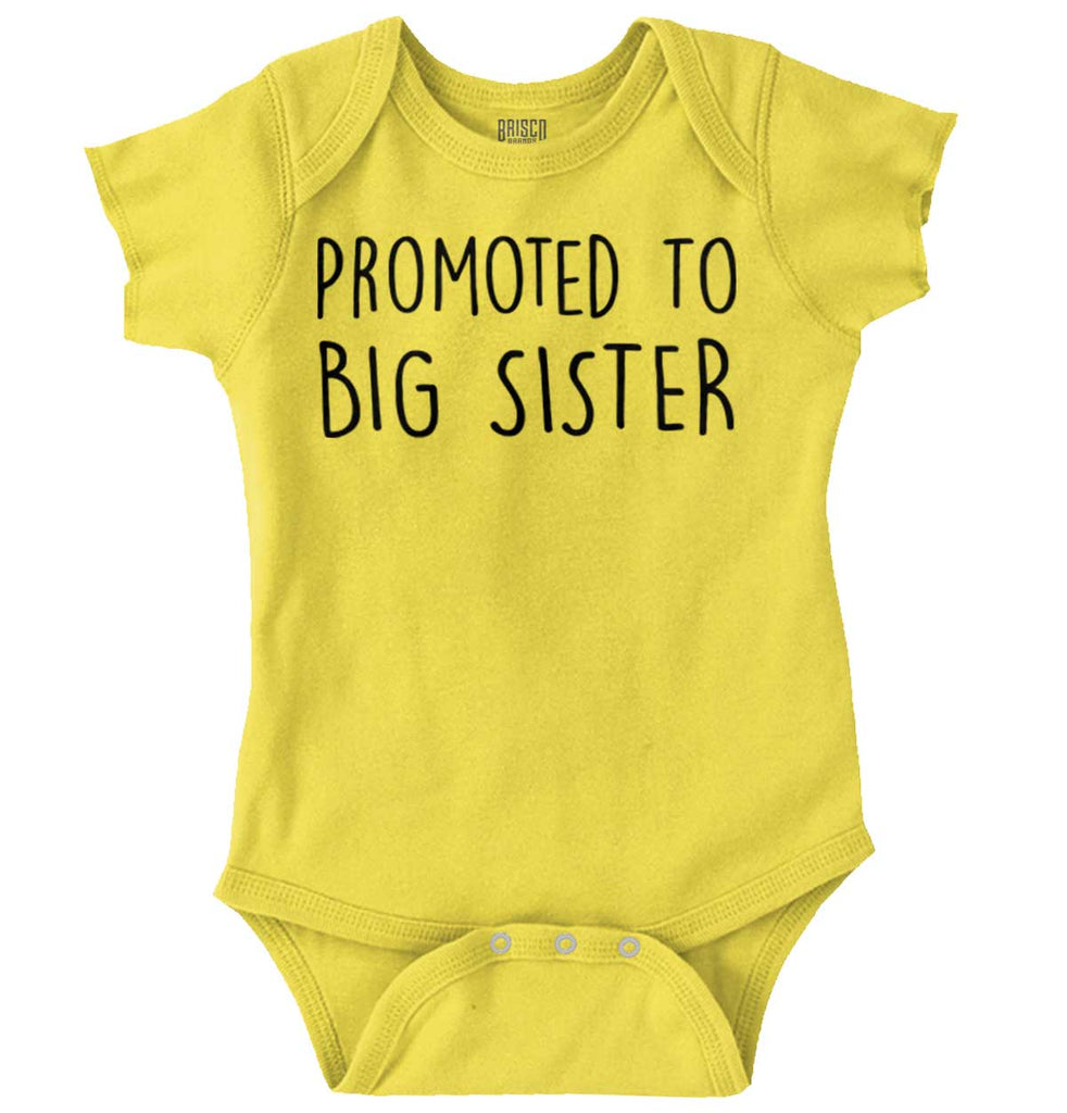 Promoted To Big Sister Romper Bodysuit-Direct To Garment Print-Brisco Baby