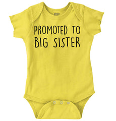 Promoted To Big Sister Romper Bodysuit-Direct To Garment Print-Brisco Baby