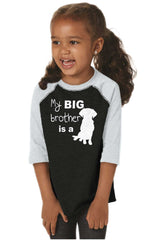 Brother is a Dog Toddler Baseball-Direct To Garment Print-Brisco Baby