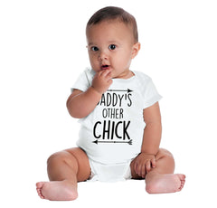 Daddy's Other Chick Romper Bodysuit-Direct To Garment Print-Brisco Baby