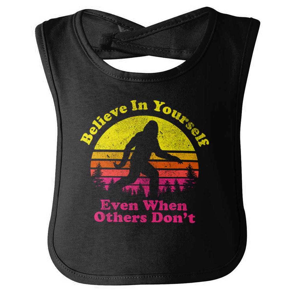 Believe In Bigfoot Infant Baby Bib-Direct To Garment Print-Brisco Baby