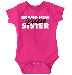 Brand New Little Sister Romper Bodysuit-Direct To Garment Print-Brisco Baby