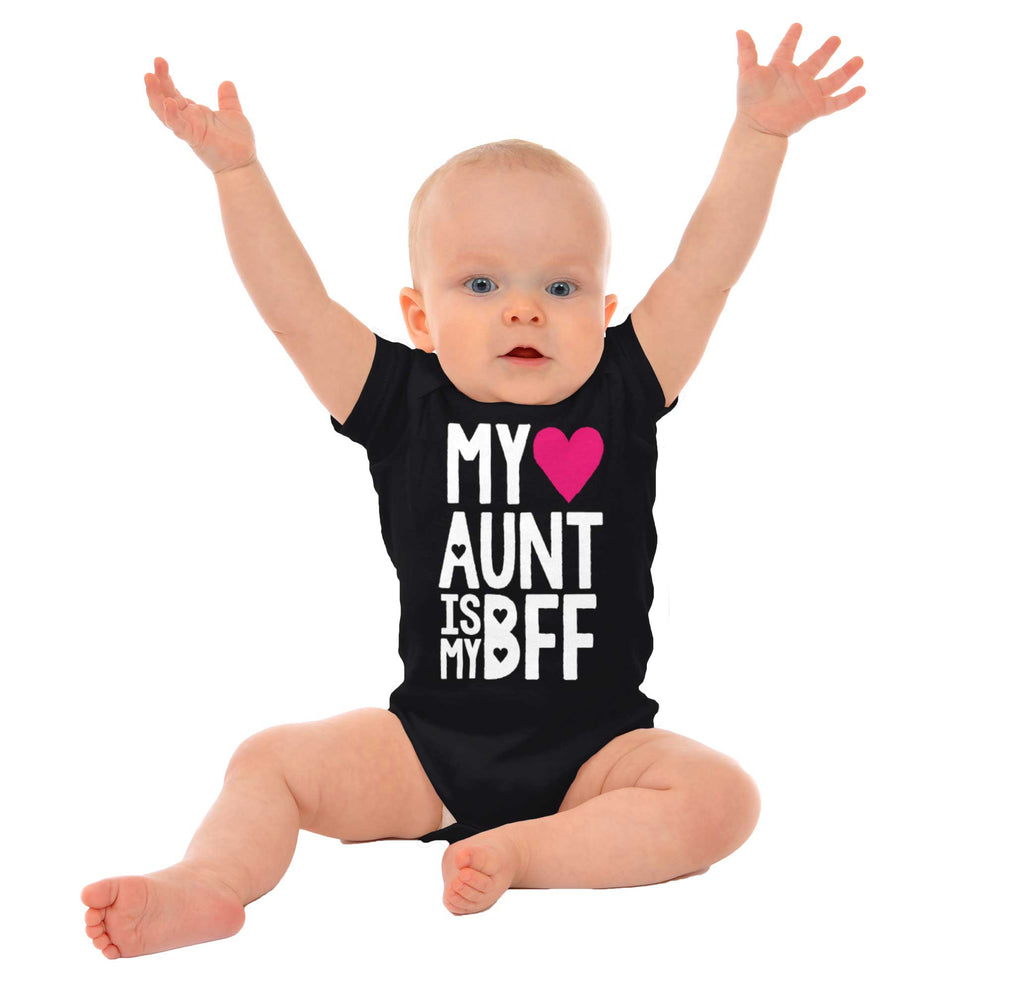 Aunt Is My BFF Romper Bodysuit-Direct To Garment Print-Brisco Baby