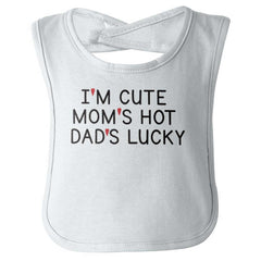 Dads Lucky Infant Baby Bib-Direct To Garment Print-Brisco Baby