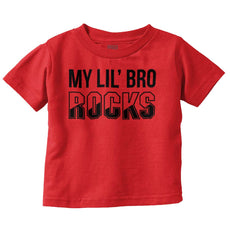 My Lil' Bro Rocks Infant Toddler T Shirt-Direct To Garment Print-Brisco Baby