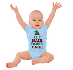 Elf Hair Don't Care Romper Bodysuit-Direct To Garment Print-Brisco Baby