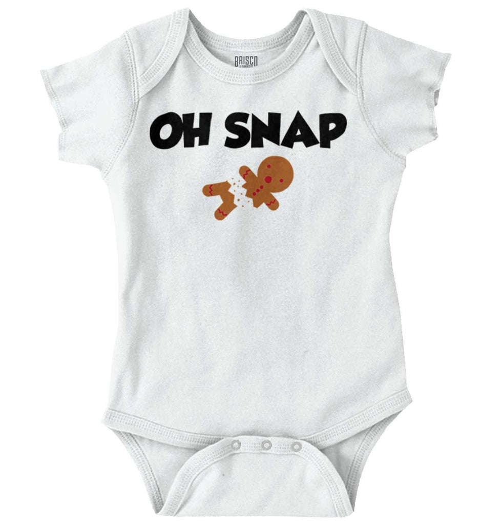 Oh Snap Gingerbread Romper Bodysuit-Direct To Garment Print-Brisco Baby