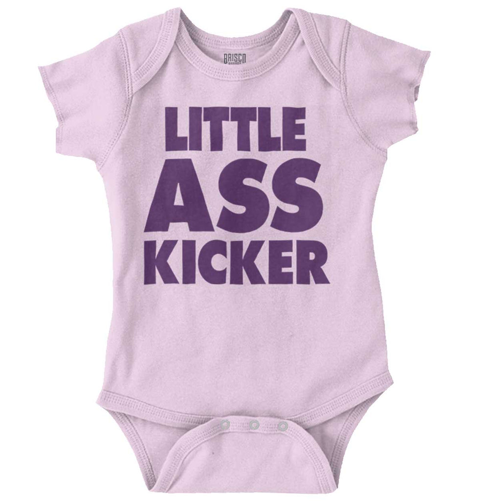 Little Ass Kicker Romper Bodysuit-Direct To Garment Print-Brisco Baby