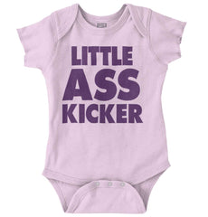 Little Ass Kicker Romper Bodysuit-Direct To Garment Print-Brisco Baby