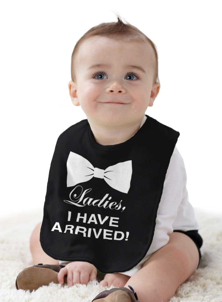 I Have Arrived Infant Baby Bib-Direct To Garment Print-Brisco Baby
