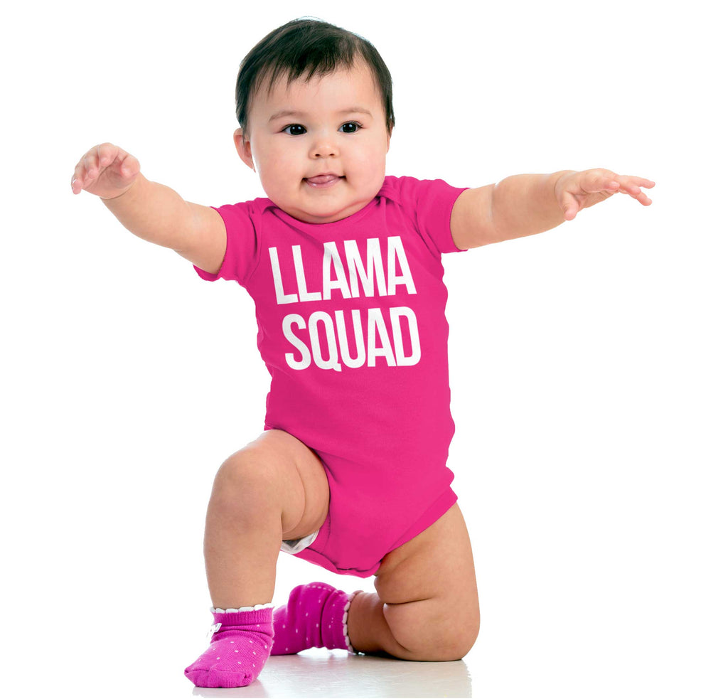 Llama Squad Romper Bodysuit-Direct To Garment Print-Brisco Baby